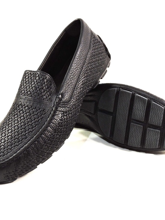 BALDININI ?? MEN\'S BLACK SOFT LEATHER COMFORT SUMMER LOAFERS main image 5